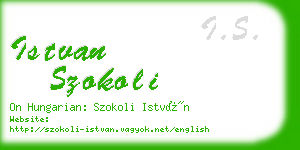 istvan szokoli business card